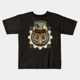 Steamy Mad Owl (Steampunk) | Victorian Owl Kids T-Shirt